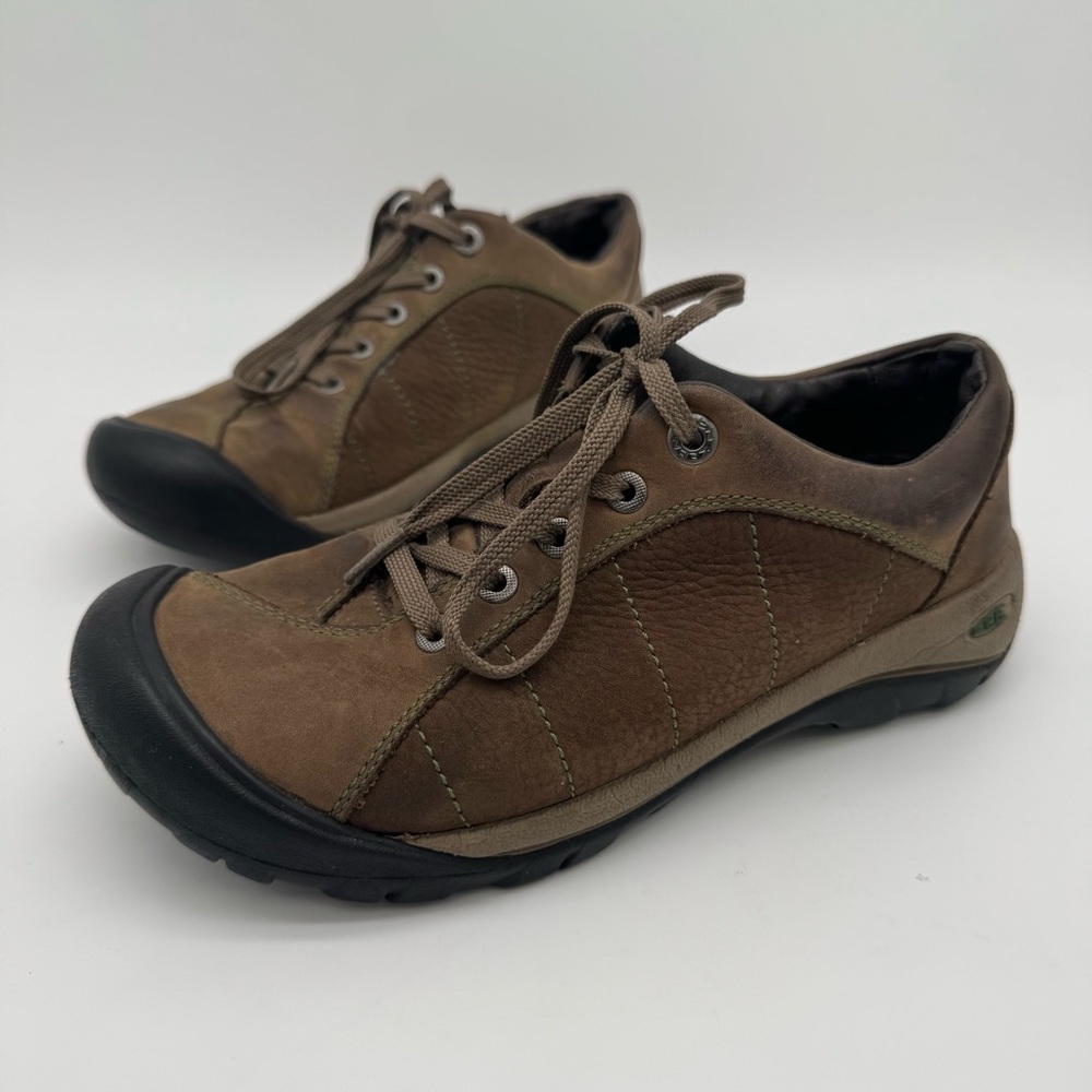 Keen Presidio Brown Leather Hiking Active Shoe Size 7.5